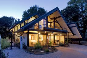 Casa con estructura de madera
